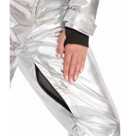 Tipsy Elves Size Medium Silver Bullet Ski Snowsuit Women Brand New With Tags - Picture 3 of 7